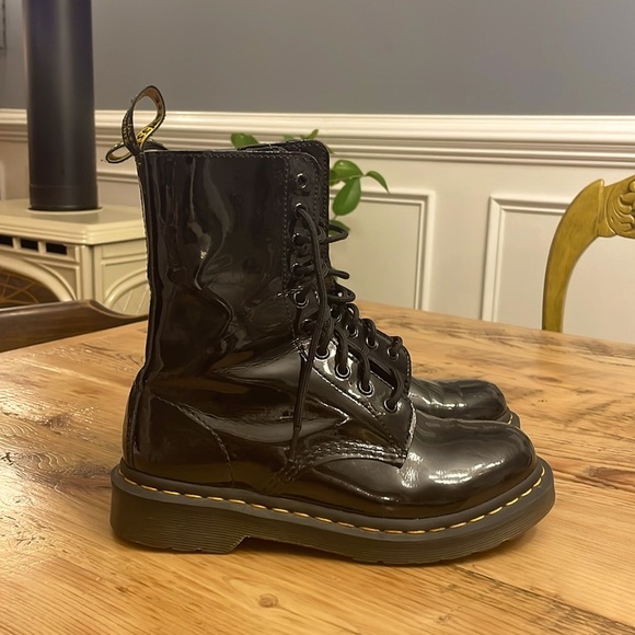 Dr. Martens Shoes - Dr. Martens AirWair patent leather combat boots size 7